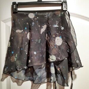 Space Themed Ballet Wrap Skirt